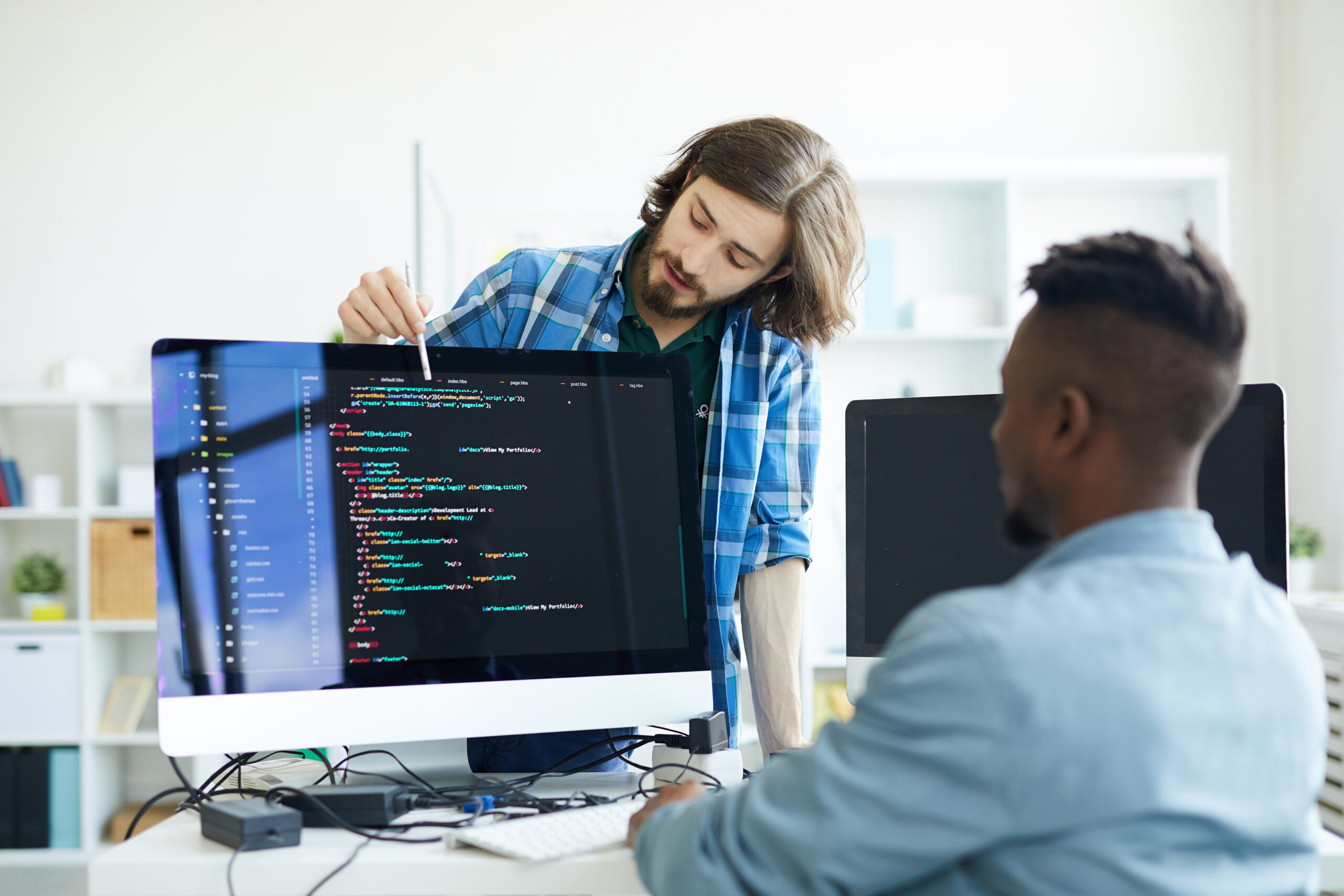 Coders Discussing Programming Language